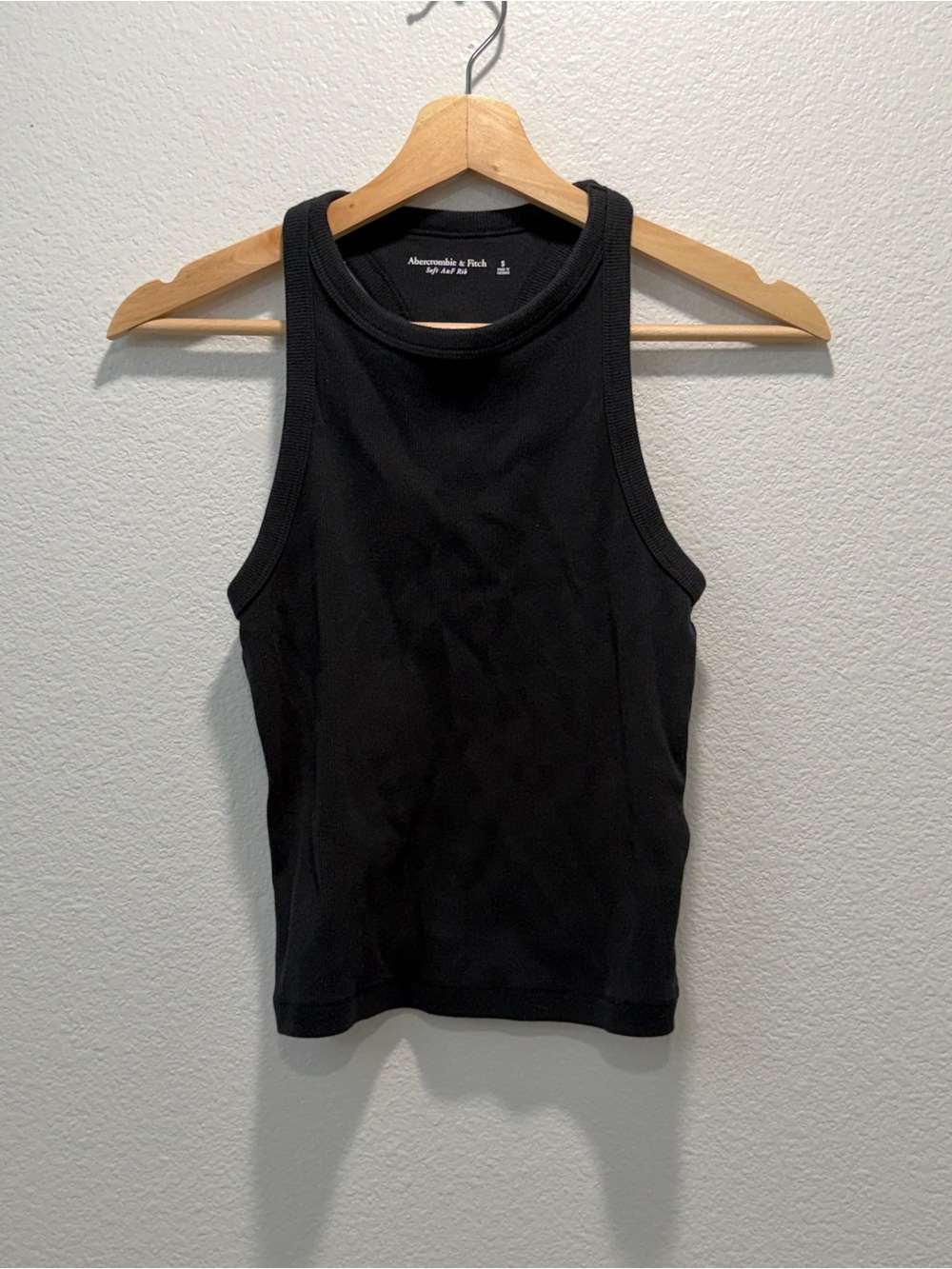 A&F Abercrombie & Fitch Tank Top Black Soft Ribbed Muscle Women's Size S